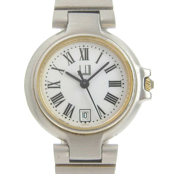DUNHILL Millennium Stainless Steel Silver Quartz Analog Display Ladies White Dia - Picture 1 of 8